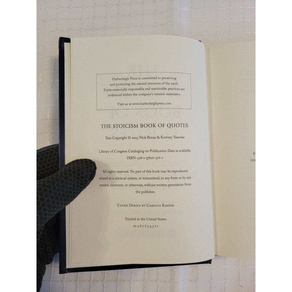 The Stoicism Book of Quotes Nick Benas Kortney Yasenka 2023 Stoic Philos - Picture 7 of 7